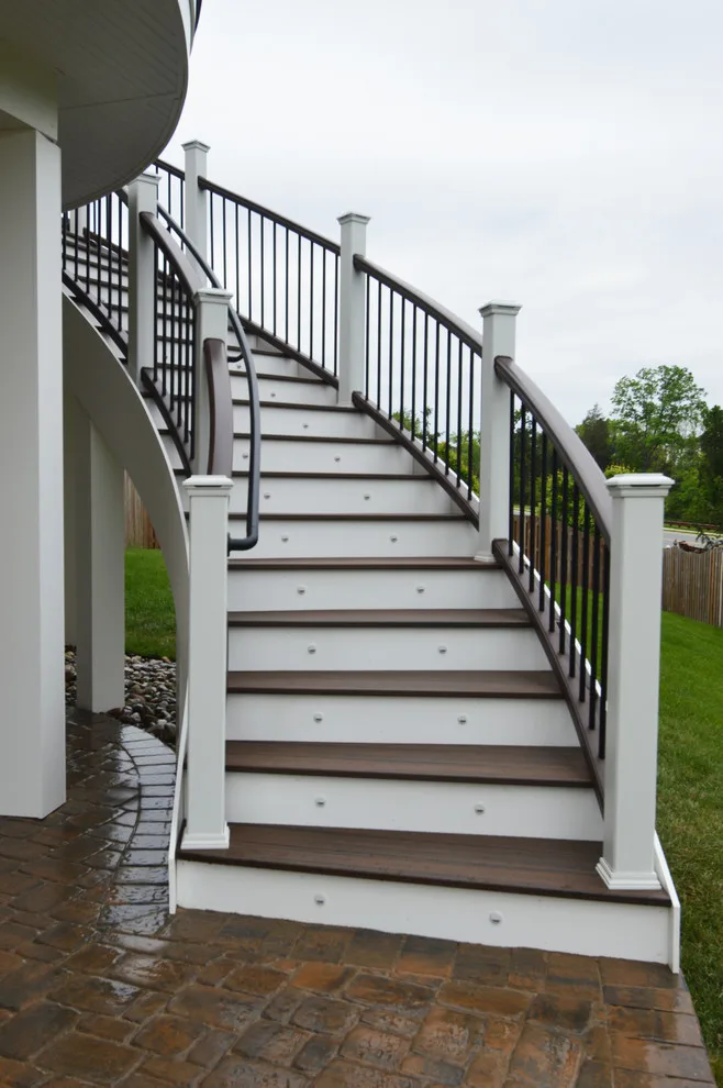Tailored Curved Deck and Stairs by Deckscapes Of VA, LLC - Photo 6