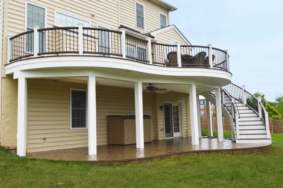Tailored Curved Deck and Stairs by Deckscapes Of VA, LLC - Photo 4