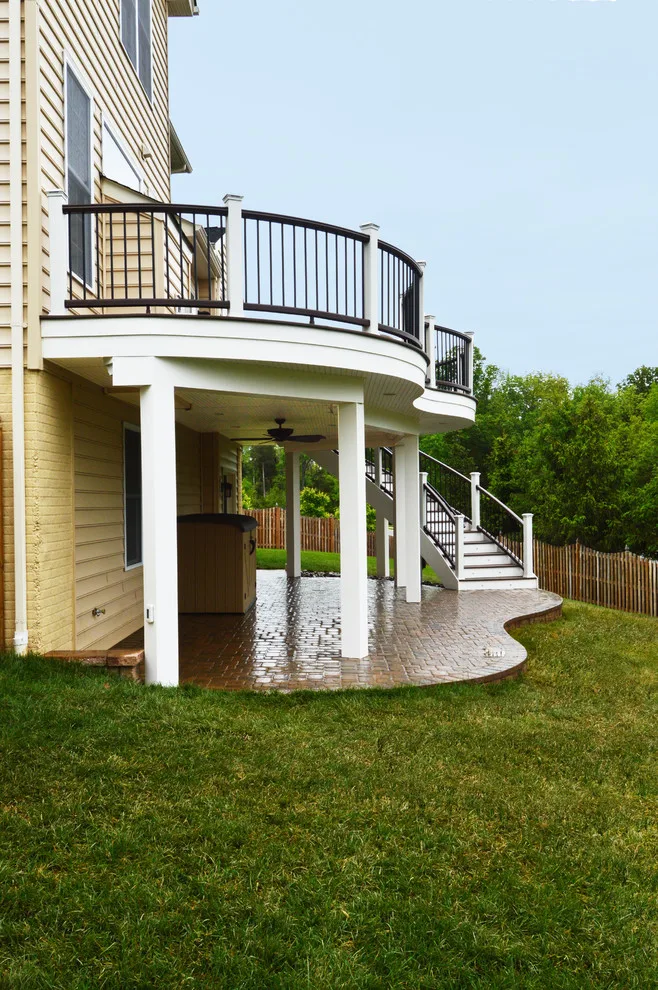Tailored Curved Deck and Stairs by Deckscapes Of VA, LLC - Photo 13