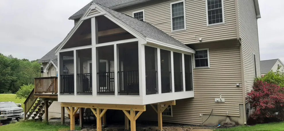 bespoke screened porch featuring floor-to-ceiling screens by Dynamic Deck Solutions - Photo 3
