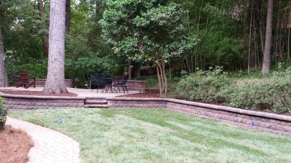 Walkways, retaining walls, patio with fire pit! by SecureTurf - Charlotte Landscaping Experts - Photo 11