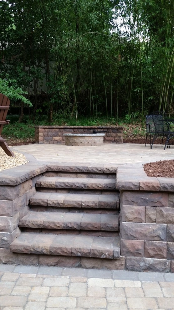 Walkways, retaining walls, patio with fire pit! by SecureTurf - Charlotte Landscaping Experts - Photo 7