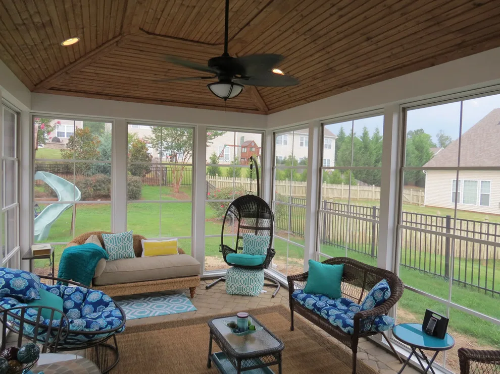 Patio and Deck with Fireplace by Deckscapes Inc - Photo 5