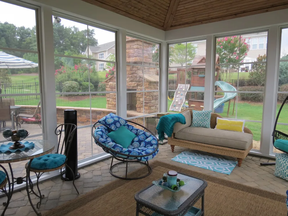 Patio and Deck with Fireplace by Deckscapes Inc - Photo 7