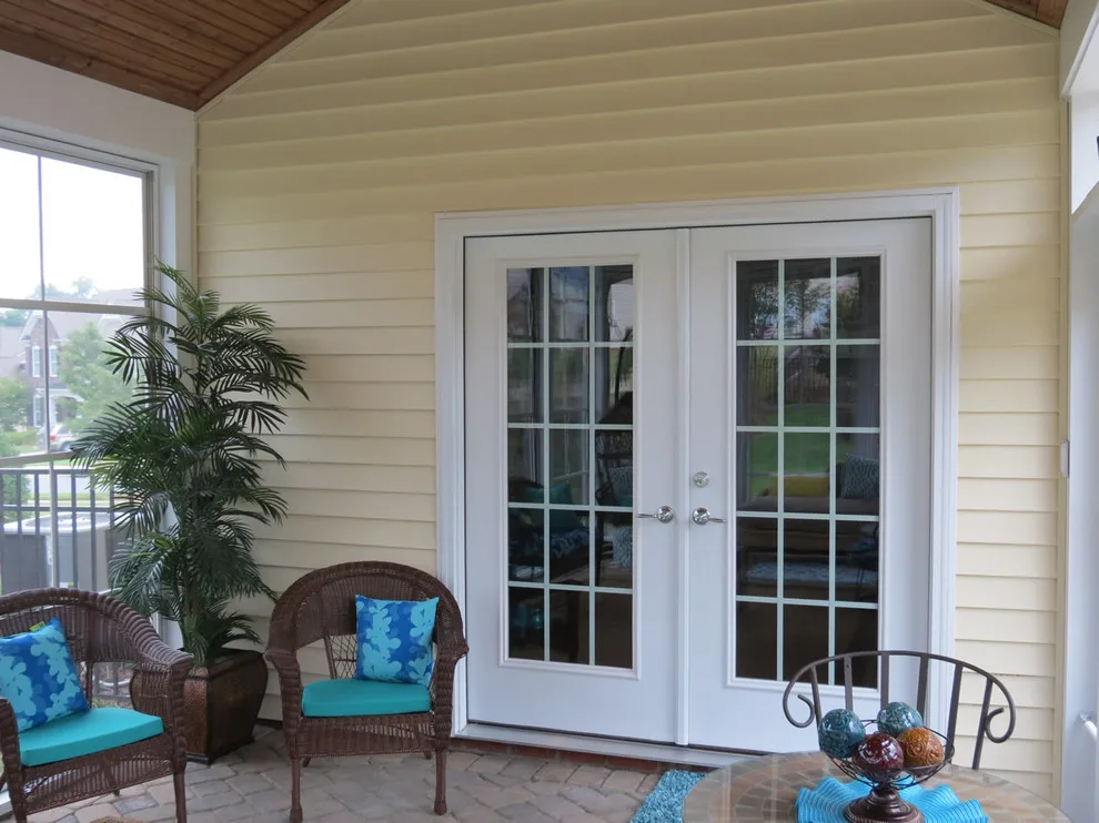 Patio and Deck with Fireplace by Deckscapes Inc - Photo 3