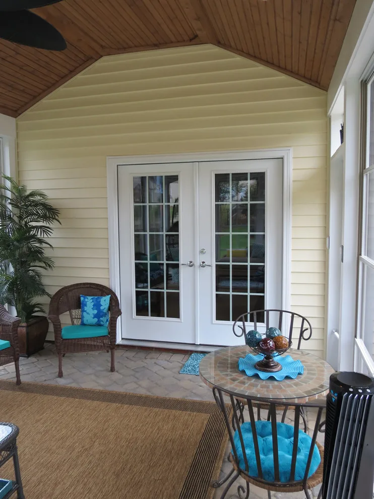 Patio and Deck with Fireplace by Deckscapes Inc - Photo 2