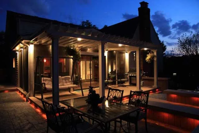Classic White Pergola and Deck Illumination by Decks By Dan KC - Photo 2