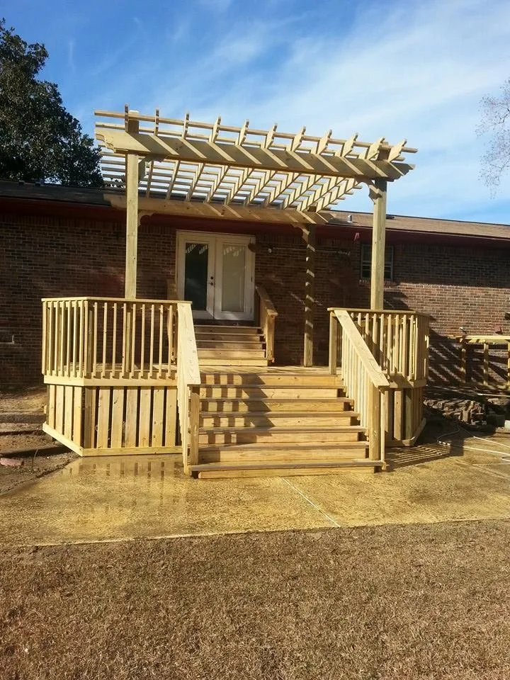 skirted deck with pergola by Custom Southern Structures - Photo 2