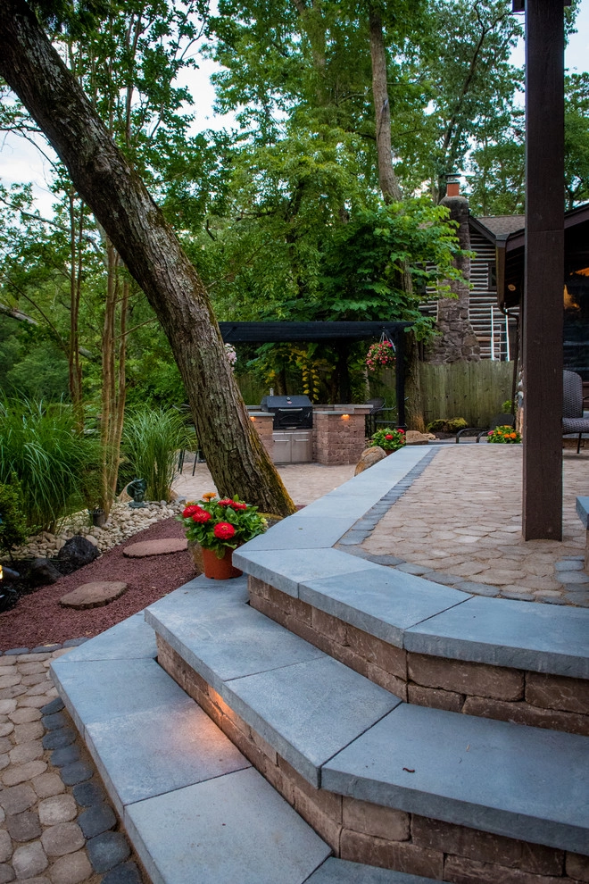 Lake Front Patio and Built In Grill by Sherwood Landscape Lighting And Design - Photo 2