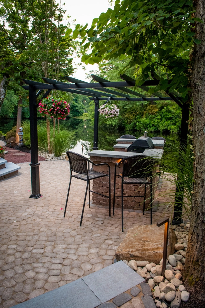 Lake Front Patio and Built In Grill by Sherwood Landscape Lighting And Design - Photo 3