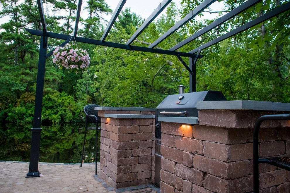 Lake Front Patio and Built In Grill by Sherwood Landscape Lighting And Design - Photo 5