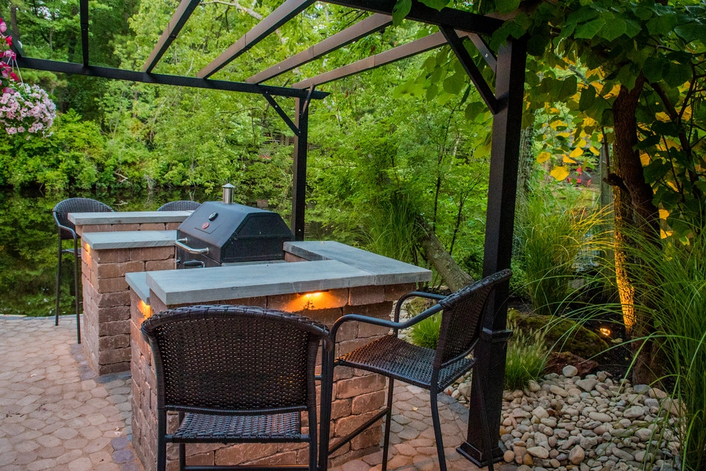 Lake Front Patio and Built In Grill by Sherwood Landscape Lighting And Design - Photo 6
