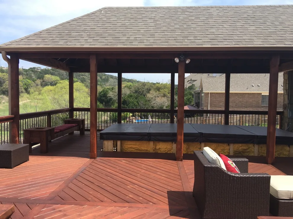 Swim Spa Deck and Lattice Storage Solution in Helotes, TX by Diamond Decks - Photo 6