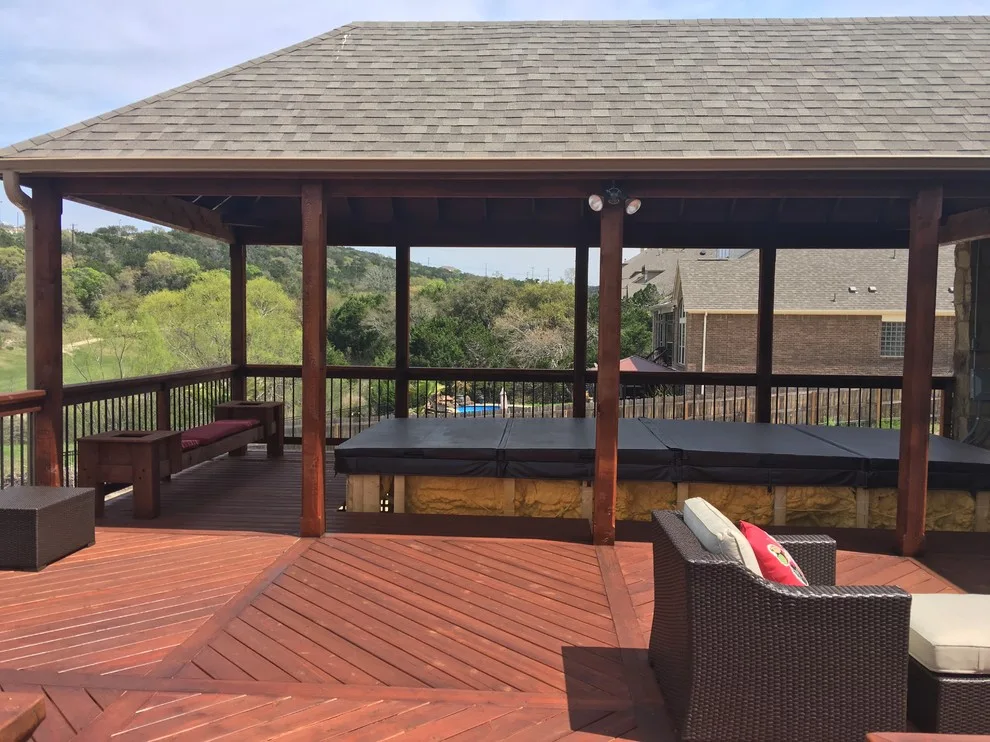 Swim Spa Deck and Lattice Storage Solution in Helotes, TX by Diamond Decks - Photo 5