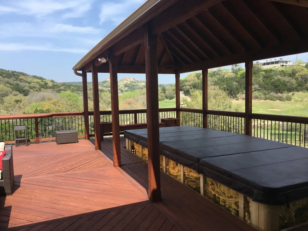 Swim Spa Deck and Lattice Storage Solution in Helotes, TX by Diamond Decks - Photo 4