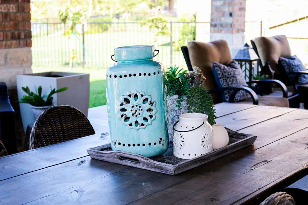 Patio Entertainment with Fire Element: Fulshear, TX by Tradition Outdoor Living - Photo 9