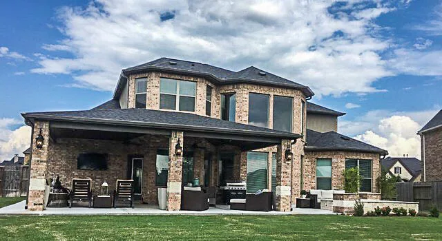 Patio Entertainment with Fire Element: Fulshear, TX by Tradition Outdoor Living - Photo 4