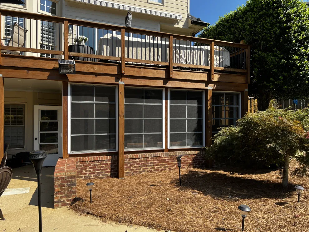 Eze-Breeze enclosure under a deck by Atlanta Decking & Fence Co., Inc. - Photo 2