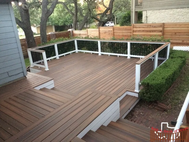 Fiberon Ipe Composite Decking and Benches with PVC Railing and LED Lighting by Austin Add-A-Deck - Photo 2