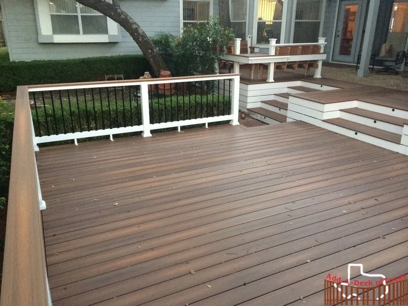 Fiberon Ipe Composite Decking and Benches with PVC Railing and LED Lighting by Austin Add-A-Deck - Photo 5