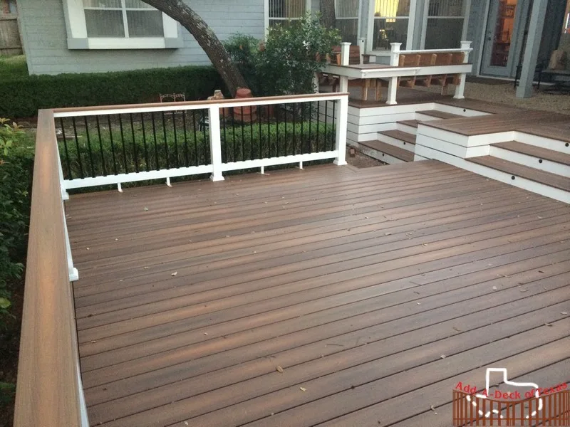 Fiberon Ipe Composite Decking and Benches with PVC Railing and LED Lighting by Austin Add-A-Deck - Photo 8