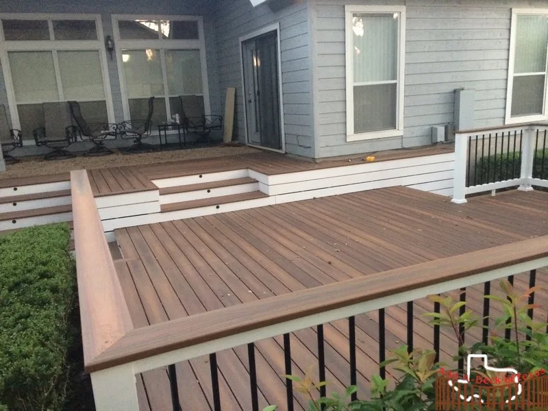 Fiberon Ipe Composite Decking and Benches with PVC Railing and LED Lighting by Austin Add-A-Deck - Photo 4