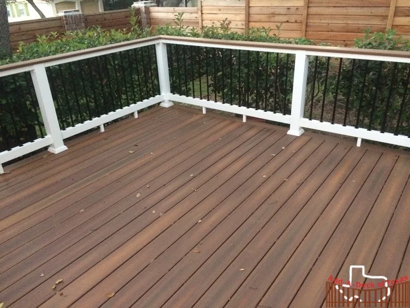 Fiberon Ipe Composite Decking and Benches with PVC Railing and LED Lighting by Austin Add-A-Deck - Photo 7