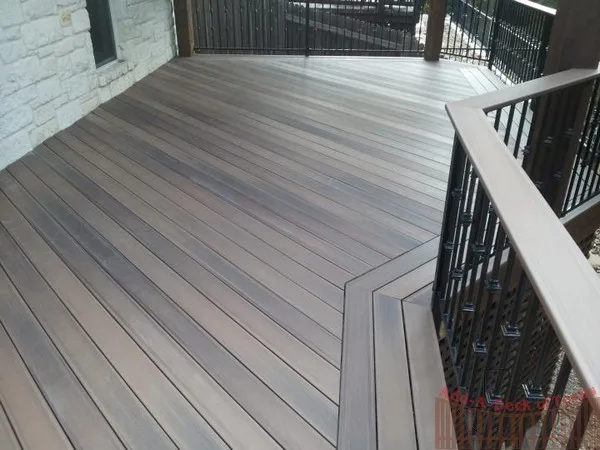 Cedar Solar Shade Cover with Fiberon Tudor Brown Decking by Austin Add-A-Deck - Photo 2