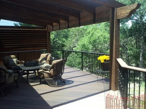 Cedar Solar Shade Cover with Fiberon Tudor Brown Decking by Austin Add-A-Deck - Photo 7