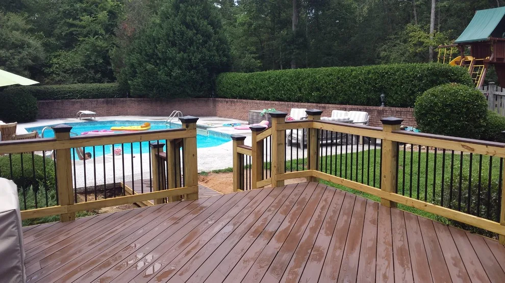 Macon GA Fiberon Composite Deck with Pool Footbridge by Archadeck Of Central GA - Photo 2