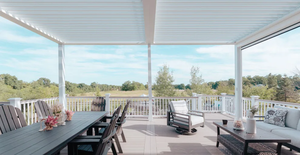 Genthe Home - Ann Arbor, MI: StruXure Adjustable Pergola & TimberTech Decking by Skyview Detroit - Photo 7