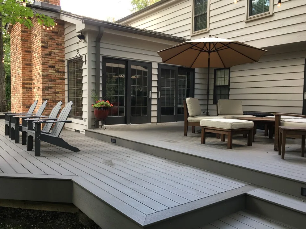 Gray Composite Back Deck with 25-Year Warranty by Deckorators by Unique Deck Builders - Photo 2