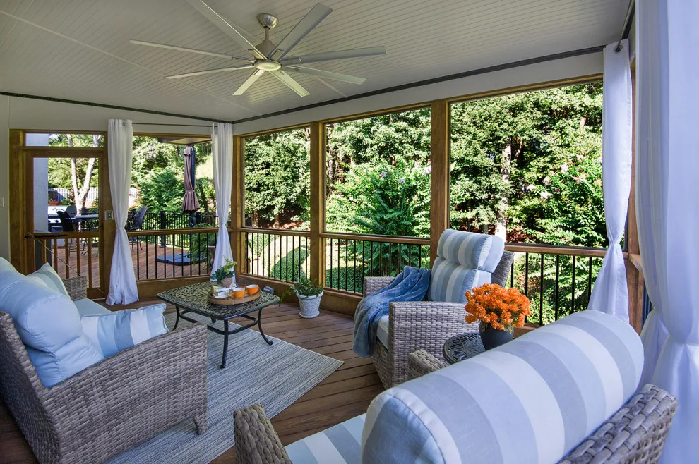 Level Ground Screened Veranda by Atlanta Decking & Fence Co., Inc. - Photo 6