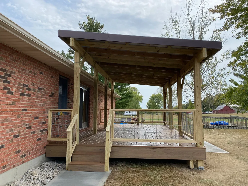 Covered Deck in Hall Farm Style by Comfort Zones By Design LLC - Photo 8