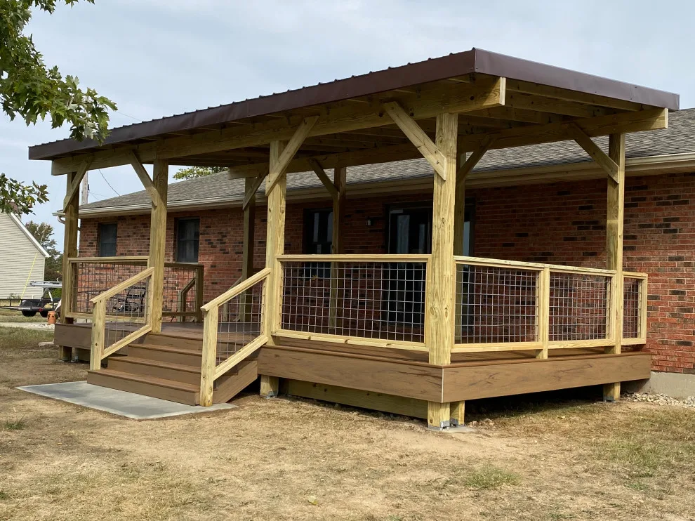 Covered Deck in Hall Farm Style by Comfort Zones By Design LLC - Photo 7