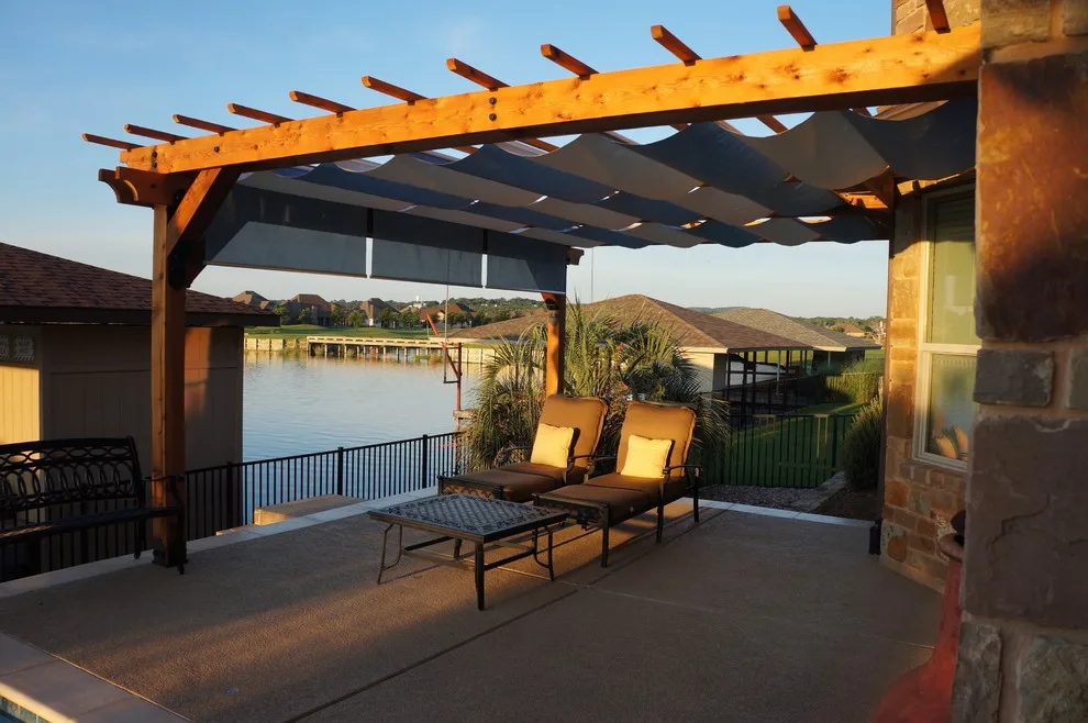 Infinity Canopy at D. Poolside with White Installed on Custom Cedar Pergola by Infinity Canopy - Photo 7