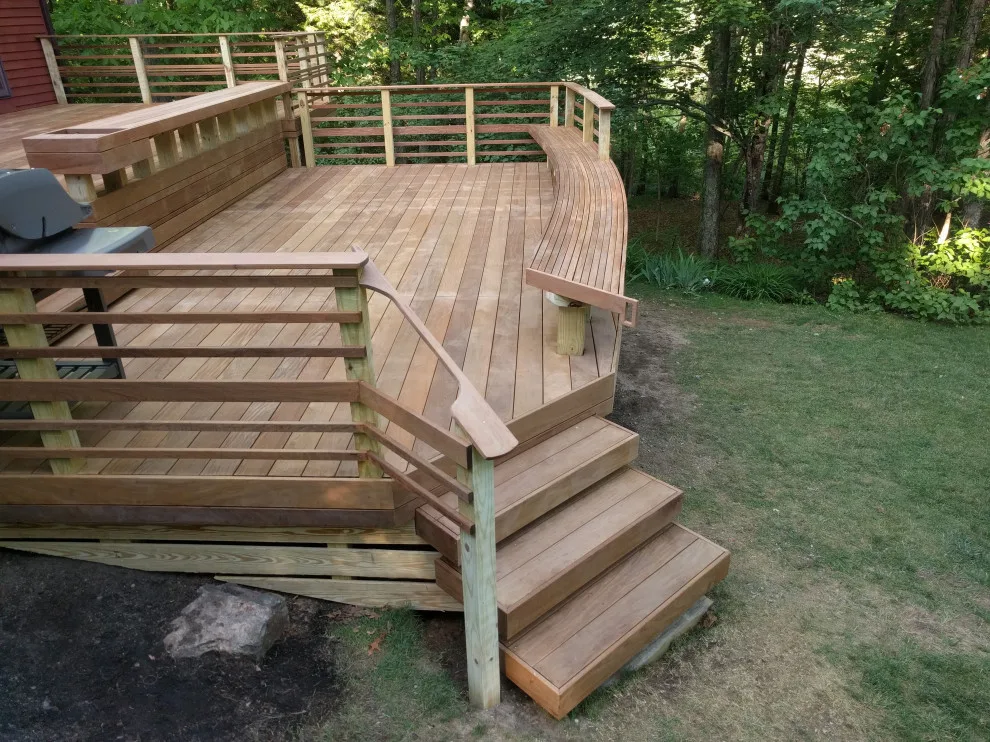 Curved Bench with Ipe Deck by Tight Knot Design Build LLC - Photo 6