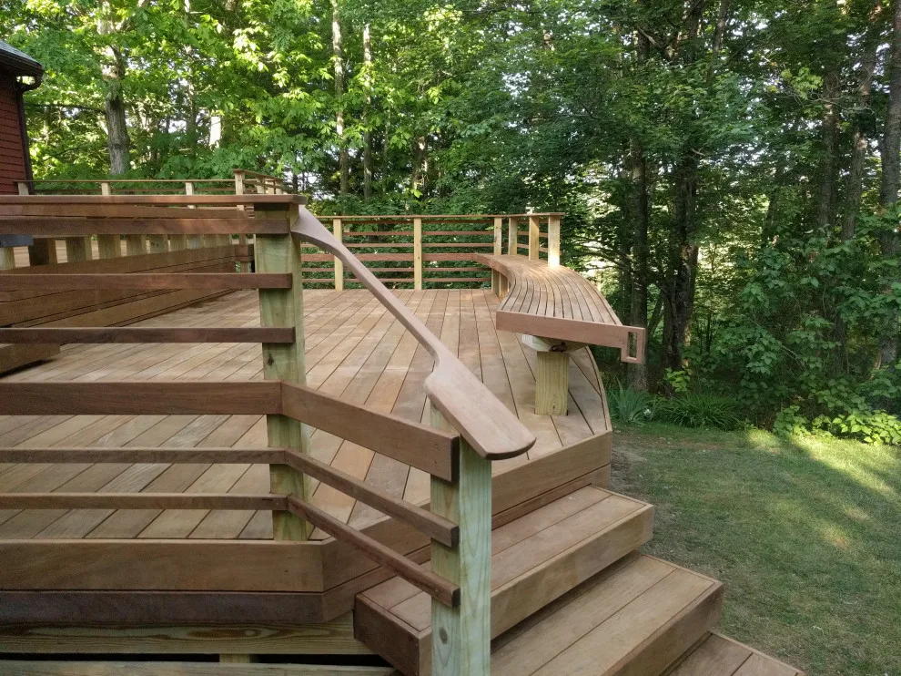 Curved Bench with Ipe Deck by Tight Knot Design Build LLC - Photo 3