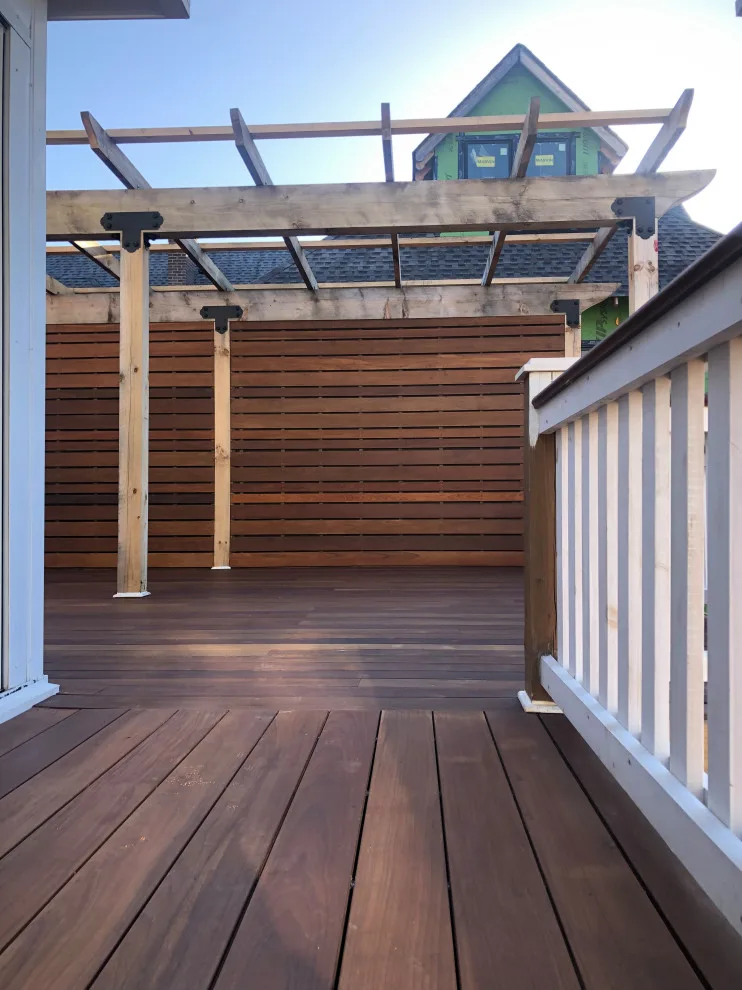 Ipe deck featuring a pergola by Epoch Construction LLC - Photo 4