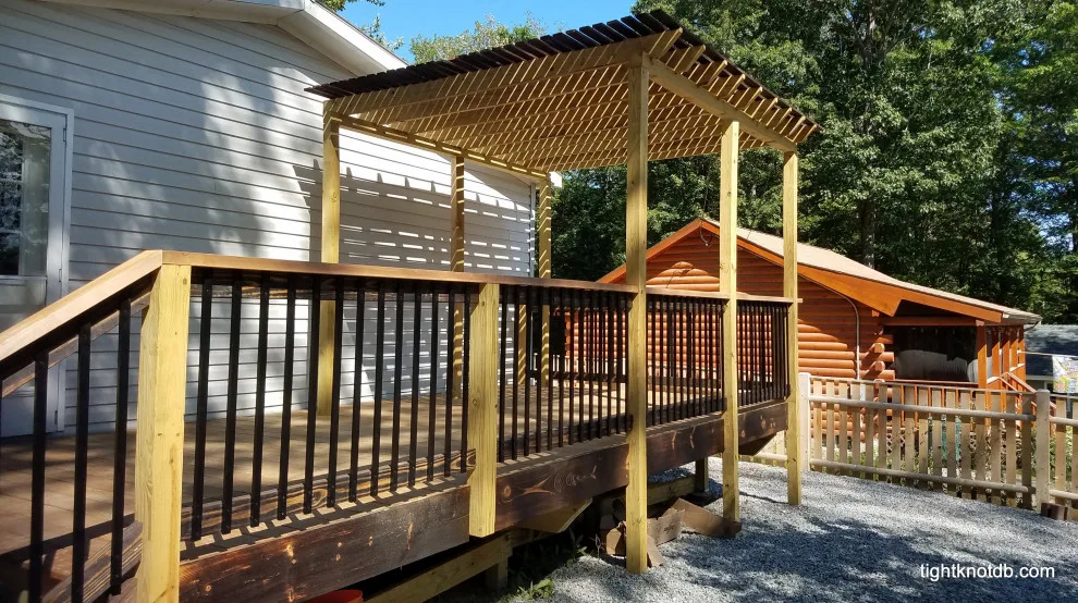 Deck with Pergola made of Ipe by Tight Knot Design Build LLC - Photo 2