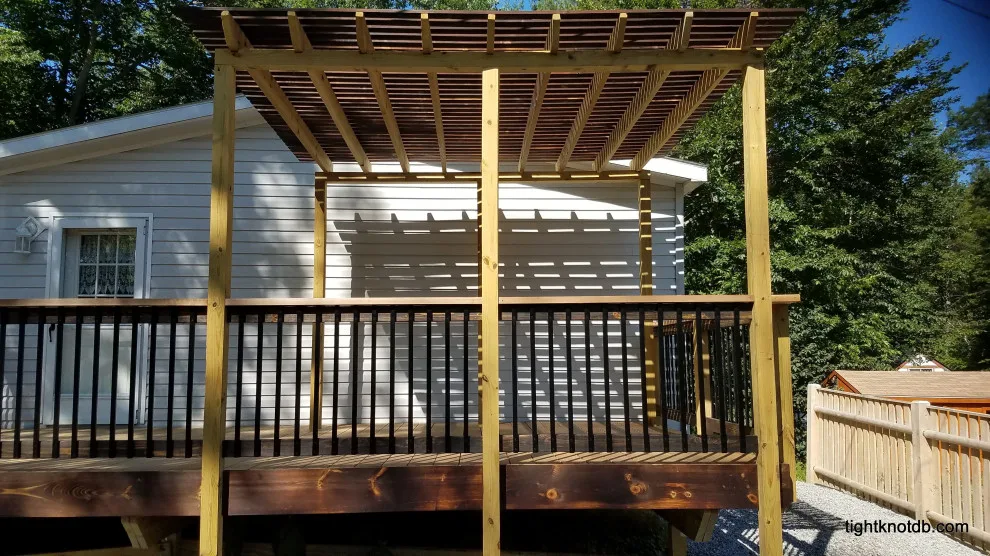 Deck with Pergola made of Ipe by Tight Knot Design Build LLC - Photo 5
