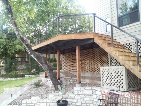 Ipe Wood Deck with Stainless Steel Cable Railing by Austin Add-A-Deck - Photo 3
