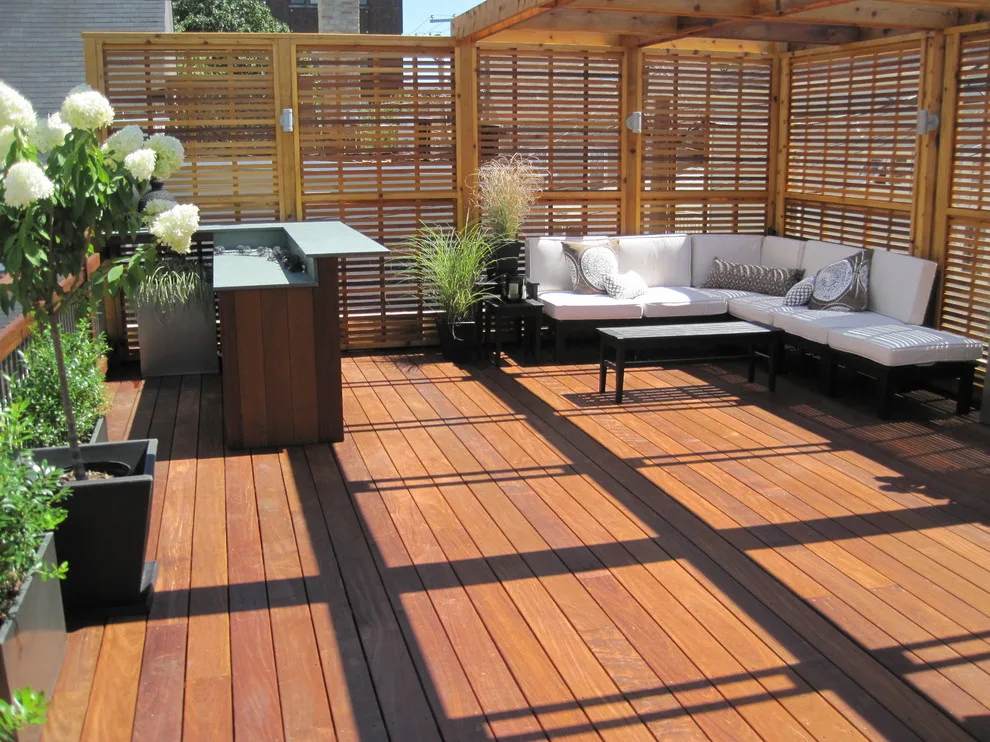Chicago Rooftop Ipe Hardwood Deck by Unique Deck Builders - Photo 6