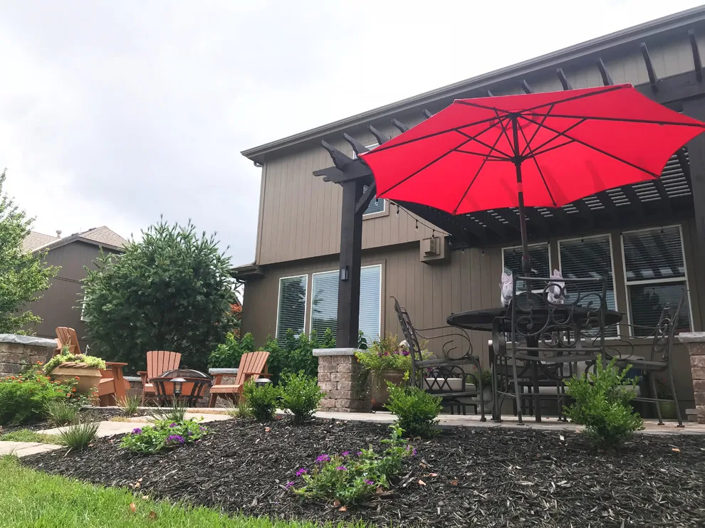 Kansas Paver Patio Featuring a Pergola and Removable Fire Pit by Kansas City Hardscapes - Photo 8