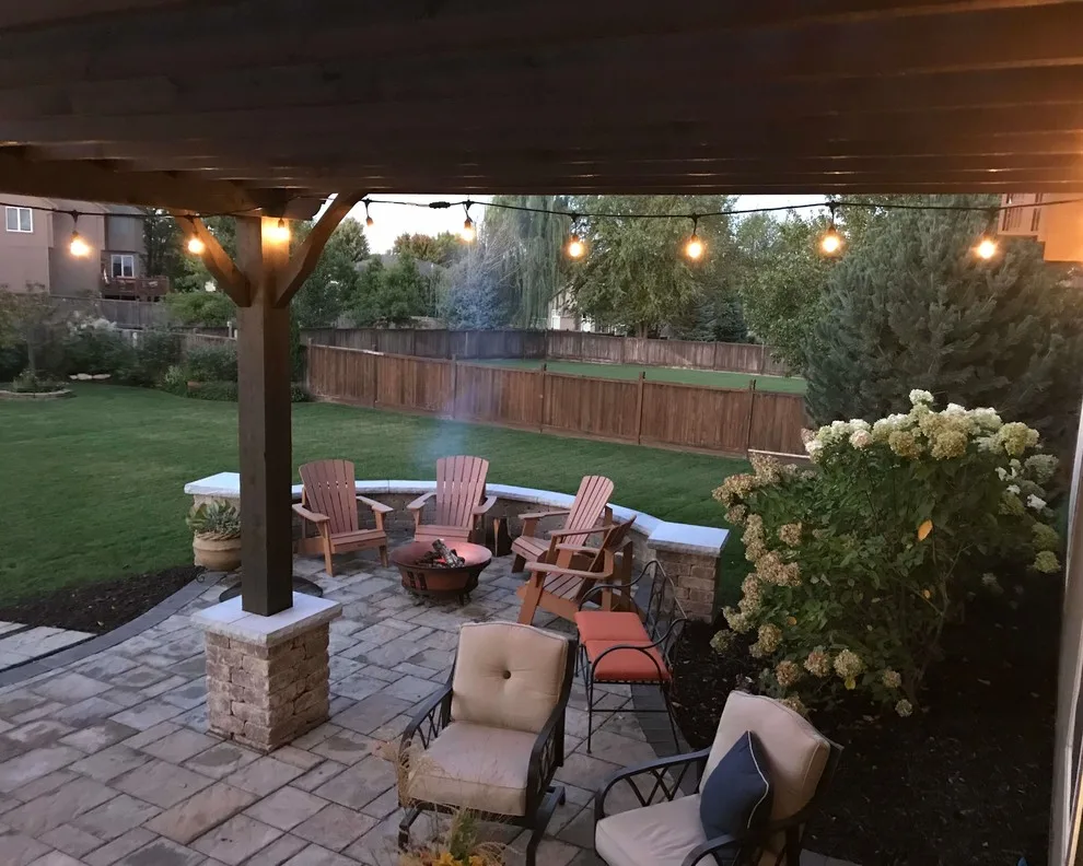 Kansas Paver Patio Featuring a Pergola and Removable Fire Pit by Kansas City Hardscapes - Photo 3