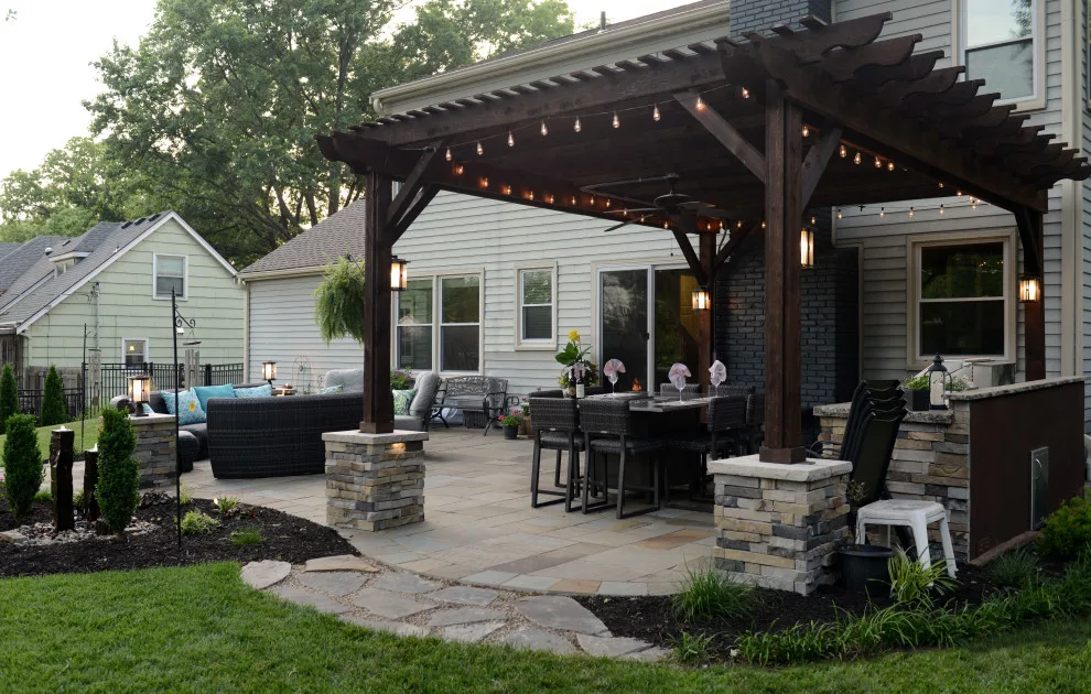 Kansas Tranquil Pergola and Patio by Kansas City Hardscapes - Photo 3