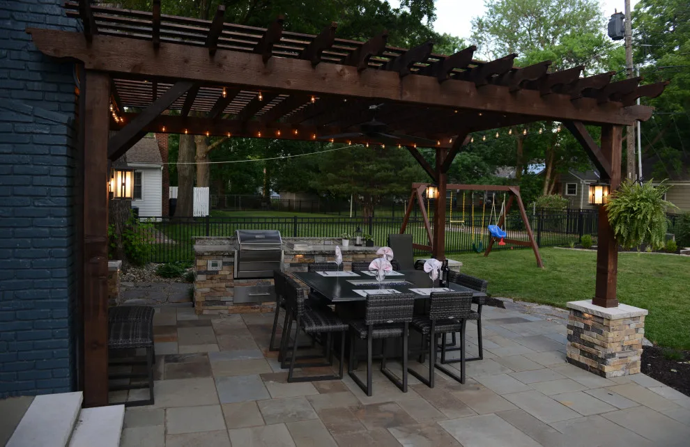 Kansas Tranquil Pergola and Patio by Kansas City Hardscapes - Photo 7