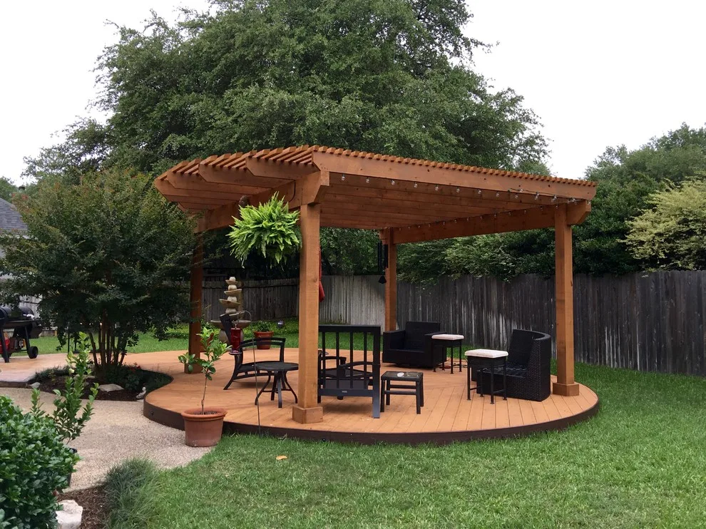 Arbor with kidney bean-shaped deck - San Antonio, TX by Diamond Decks - Photo 6
