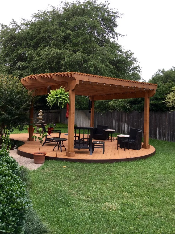 Arbor with kidney bean-shaped deck - San Antonio, TX by Diamond Decks - Photo 4