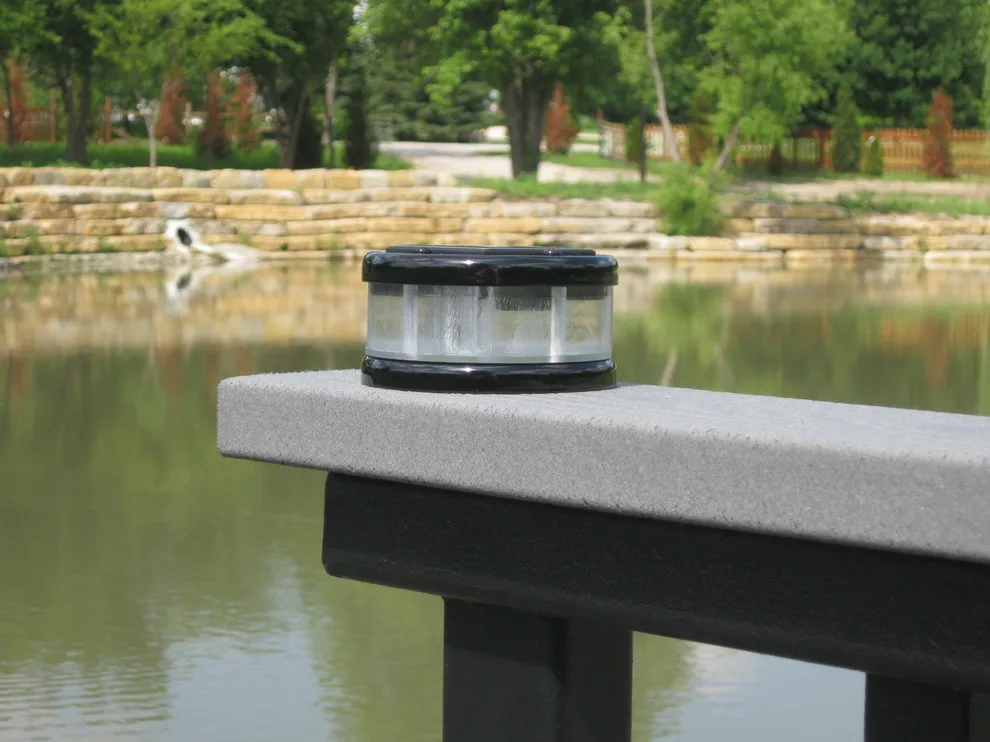 Custom Deck Lighting for Kitchen with Low Voltage Lighted Post Caps by Moonlight Decks LLC - Photo 3